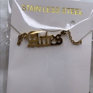 Aries zodiac gold necklace